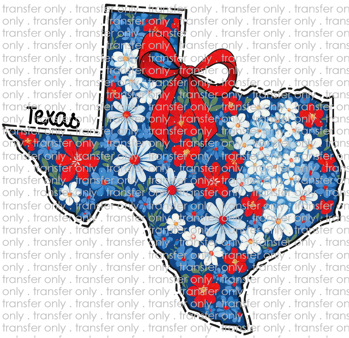 TX 170 Blue Floral Coquette Texas
