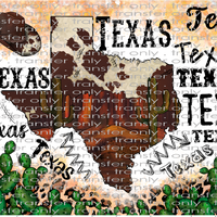 TX UV 104 Texas Cactus Western UV DTF 16oz Wrap