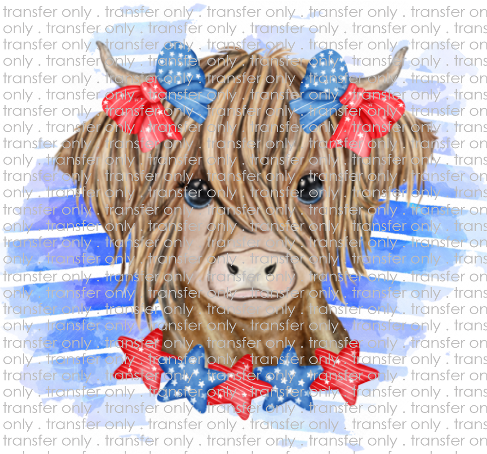 USA 151 Highland Cow 4TH of July