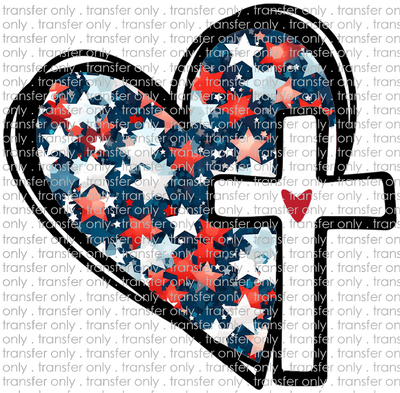 USA 222 America Heart Cross