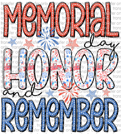 USA 227 Memorial Day Honor and Remember