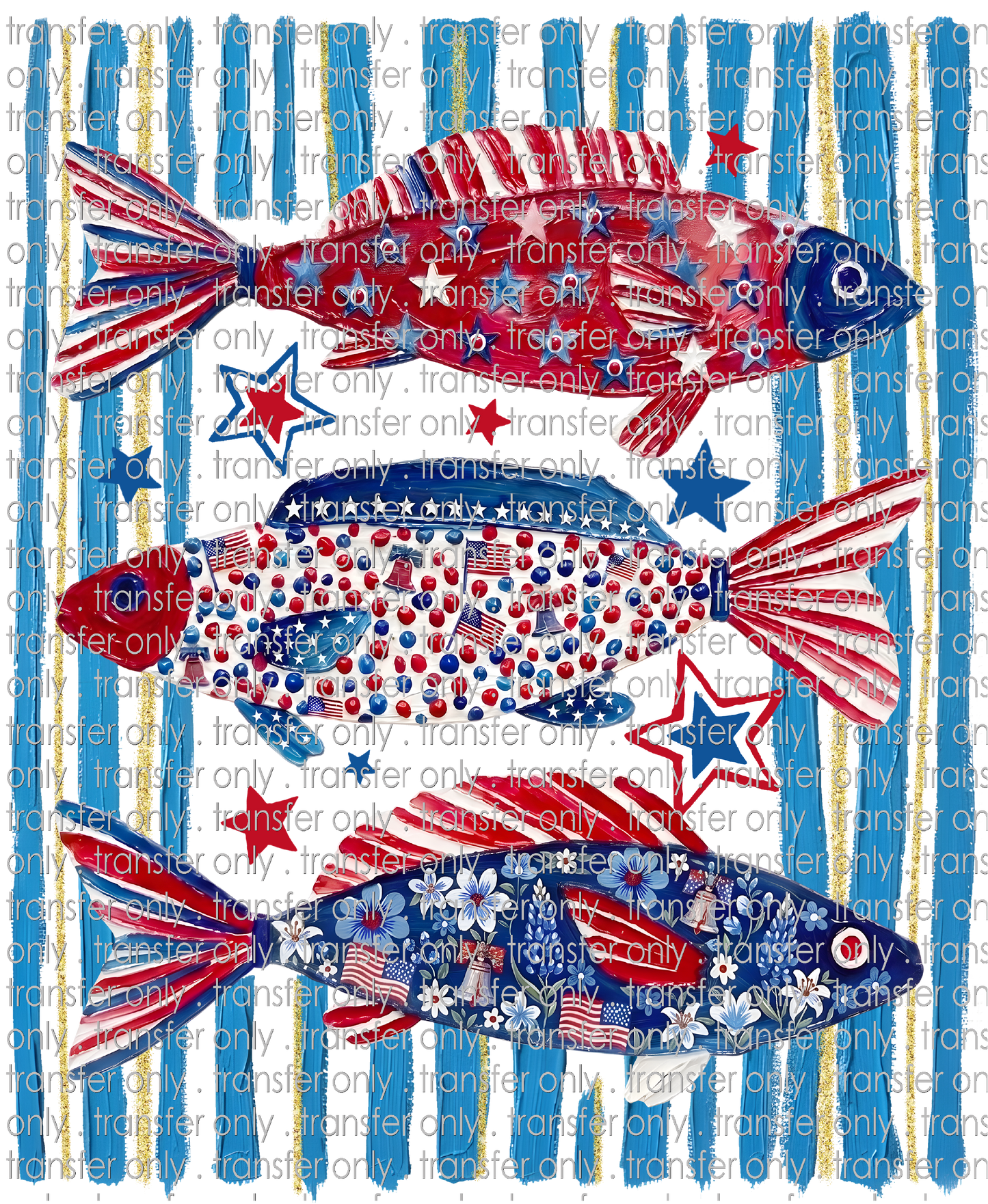 USA 296 Patriotic Fish