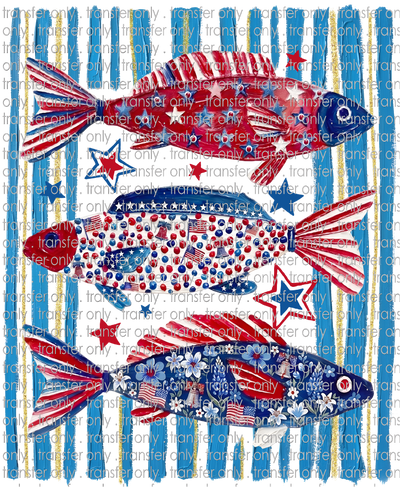 USA 296 Patriotic Fish