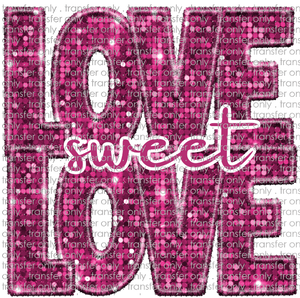 VAL 310 Love Sweet Love Faux Sequins