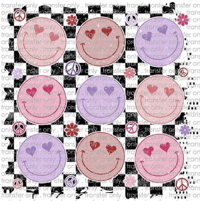 VAL 345 Retro Valentine Smiley Faces