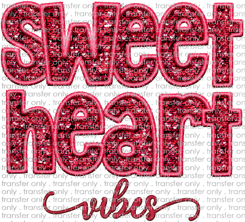 VAL 357 Sweet Heart Vibes Faux Sequins