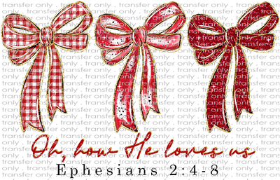 VAL 449 Red Bows Oh How He Loves Us