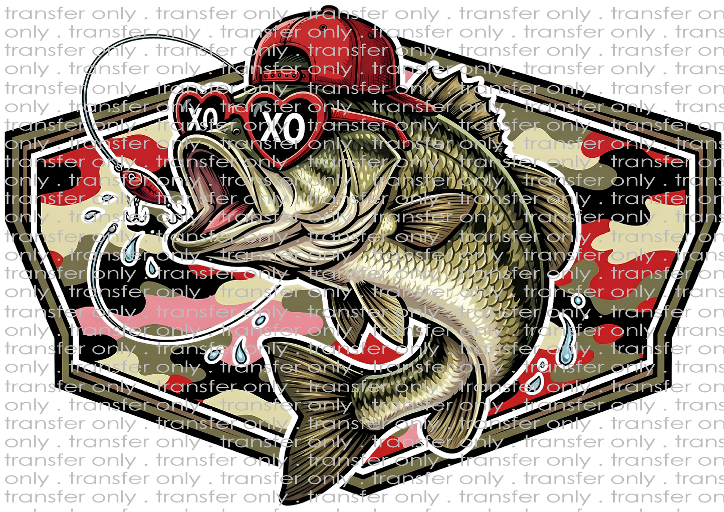 VAL 462 Bass with Hat and HEart Glasses