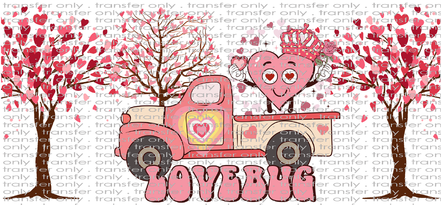 VAL UV 102 Valentine Love Bug Truck UV DTF 16oz Wrap