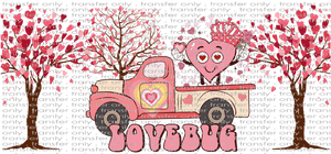 VAL UV 102 Valentine Love Bug Truck UV DTF 16oz Wrap