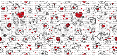 VAL UV 113 Love Envelopes Doodles UV DTF 16oz Wrap