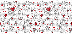 VAL UV 113 Love Envelopes Doodles UV DTF 16oz Wrap