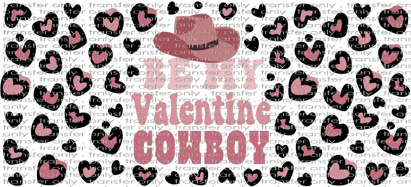 VAL UV 119 Be My Valentine Cowboy UV DTF 16oz Wrap