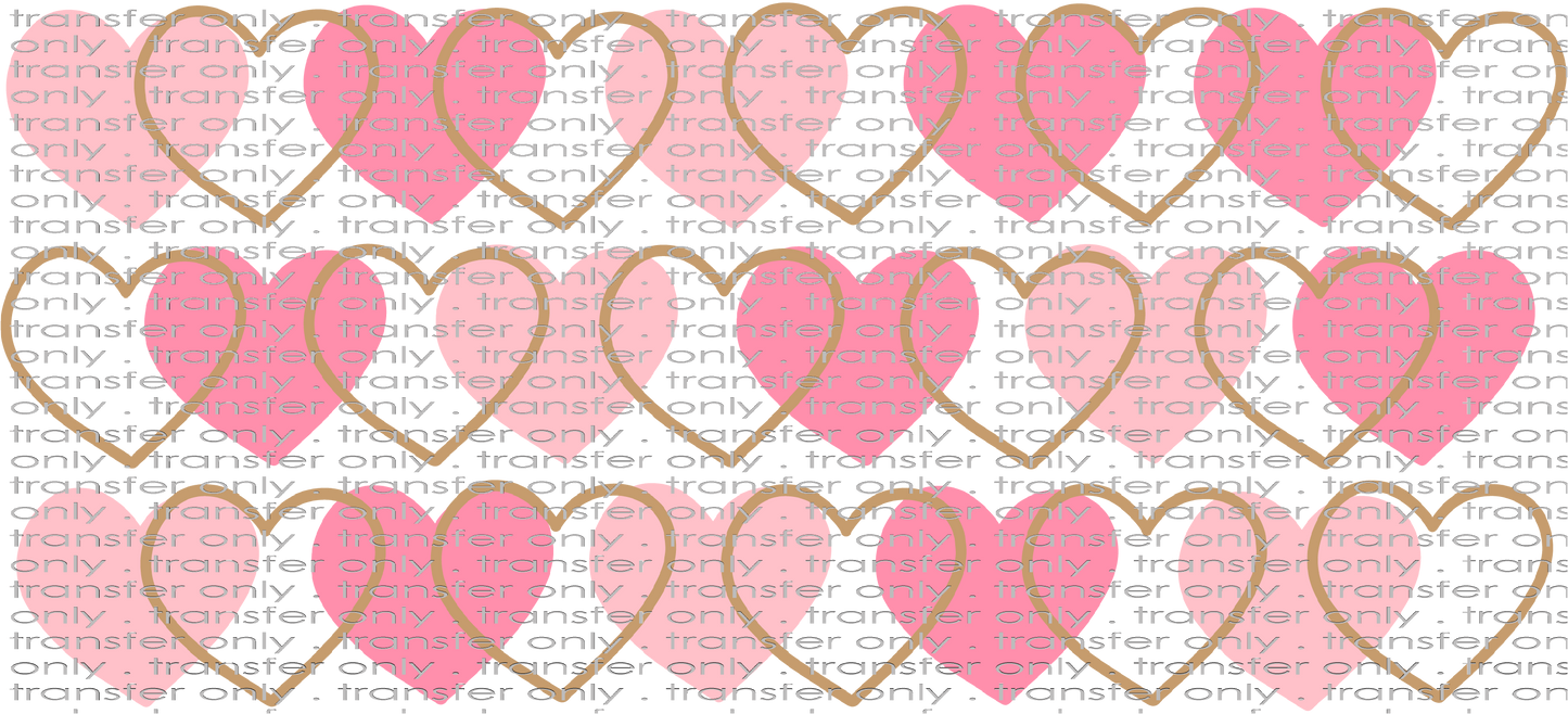 VAL UV 121 Valentine Hearts Pink and Gold UV DTF 16oz Wrap