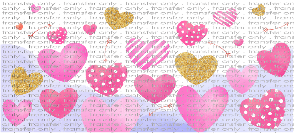 VAL UV 122 Retro Heart Valentine faux Glitter UV DTF 16oz Wrap