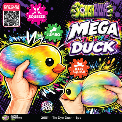 Fun Doh MEGA 5" Squishy Tie Dye Duck