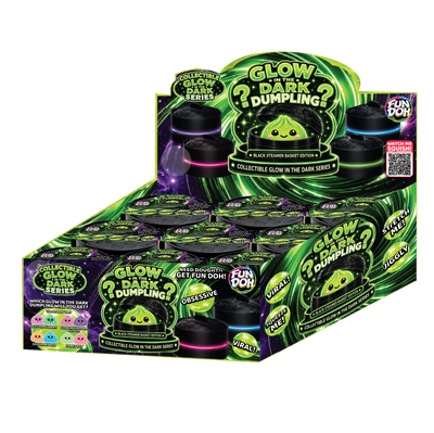 Fun Doh Glow In Dark Mystery Dumpling Squishy Black Basket