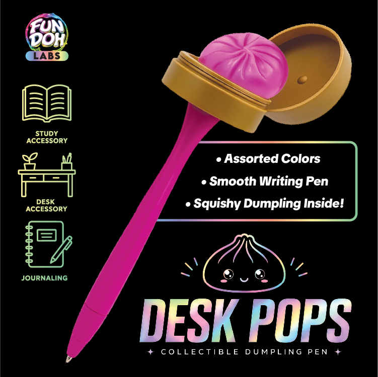 Fun Doh Squishy Dumpling Pen Desk Pop