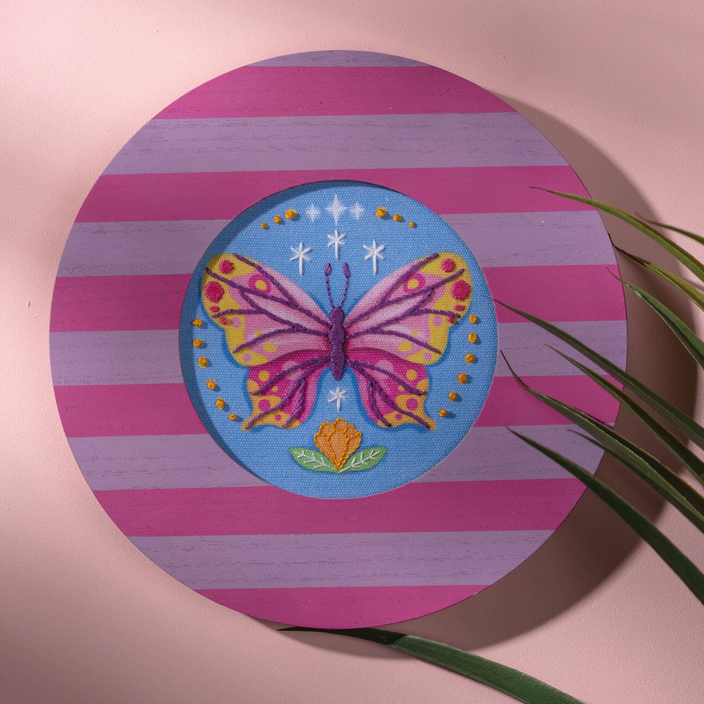 Bucilla ® Stamped Embroidery Kit - Energetic Butterfly 6"