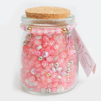 Susan G. Komen Breast Cancer Awareness DIY Pink Letter Bead Jar