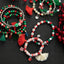Christmas Bead Kit Milk Bottle Gold Alpha Beads and Red and Green Beads