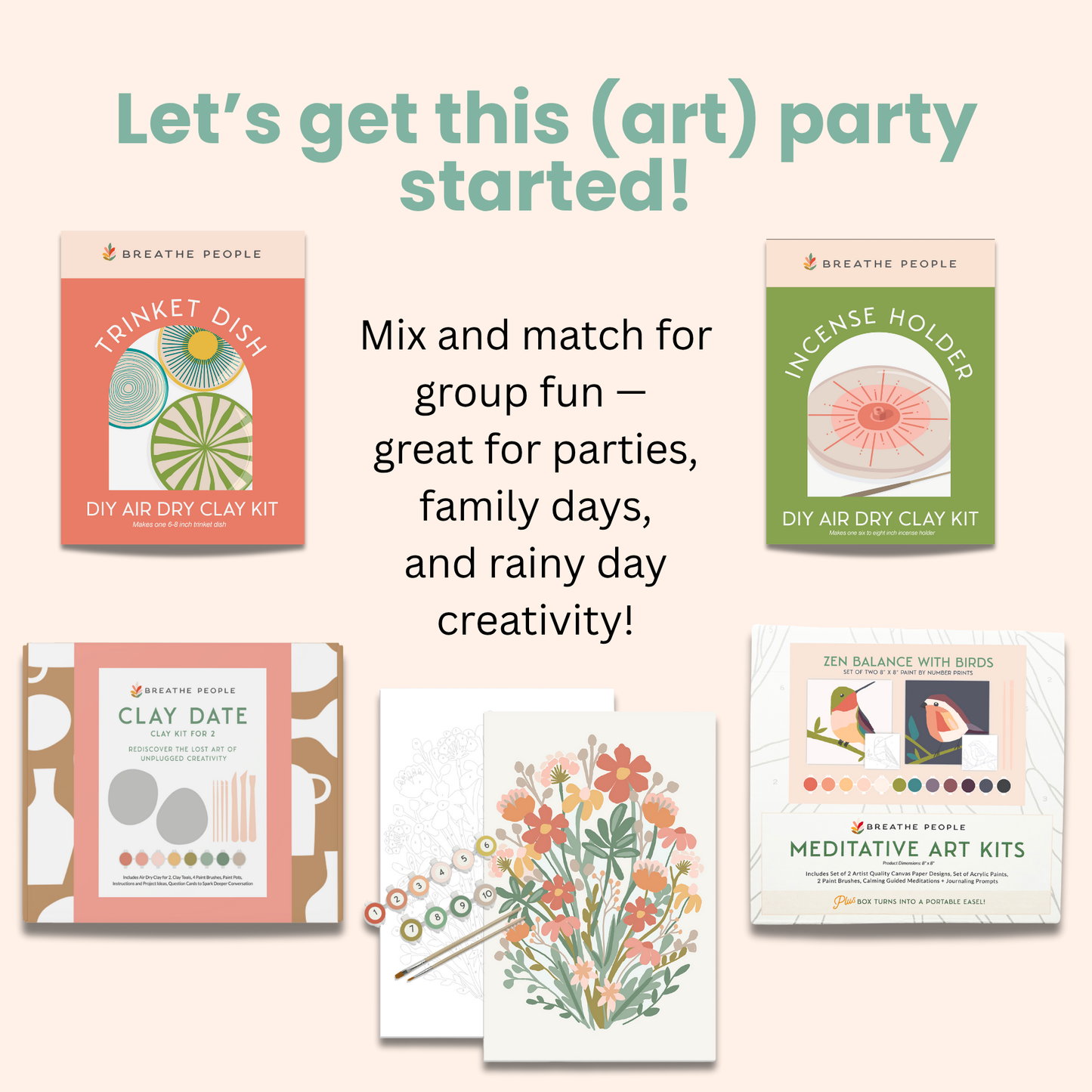 Event Bundle- All-in-One Clay Activity Kit, 6-Person Set