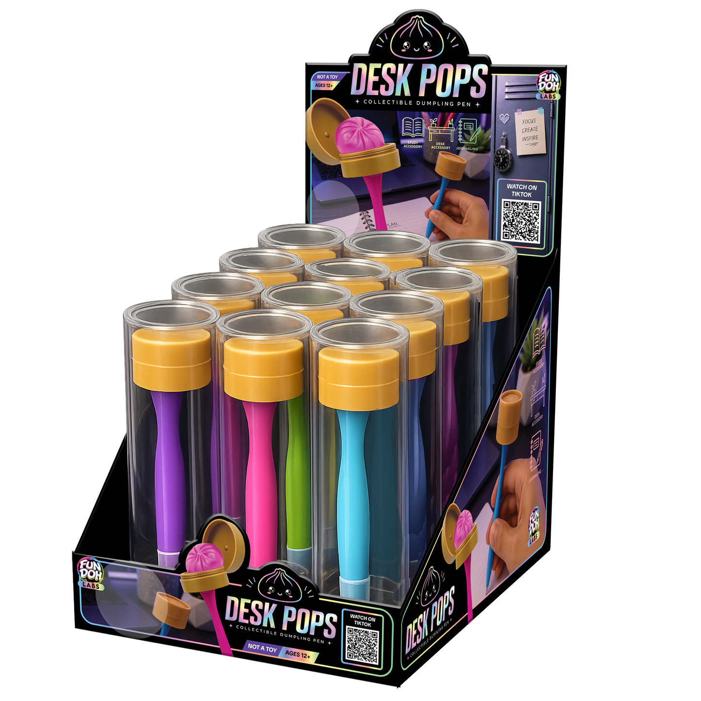 Fun Doh Squishy Dumpling Pen Desk Pop