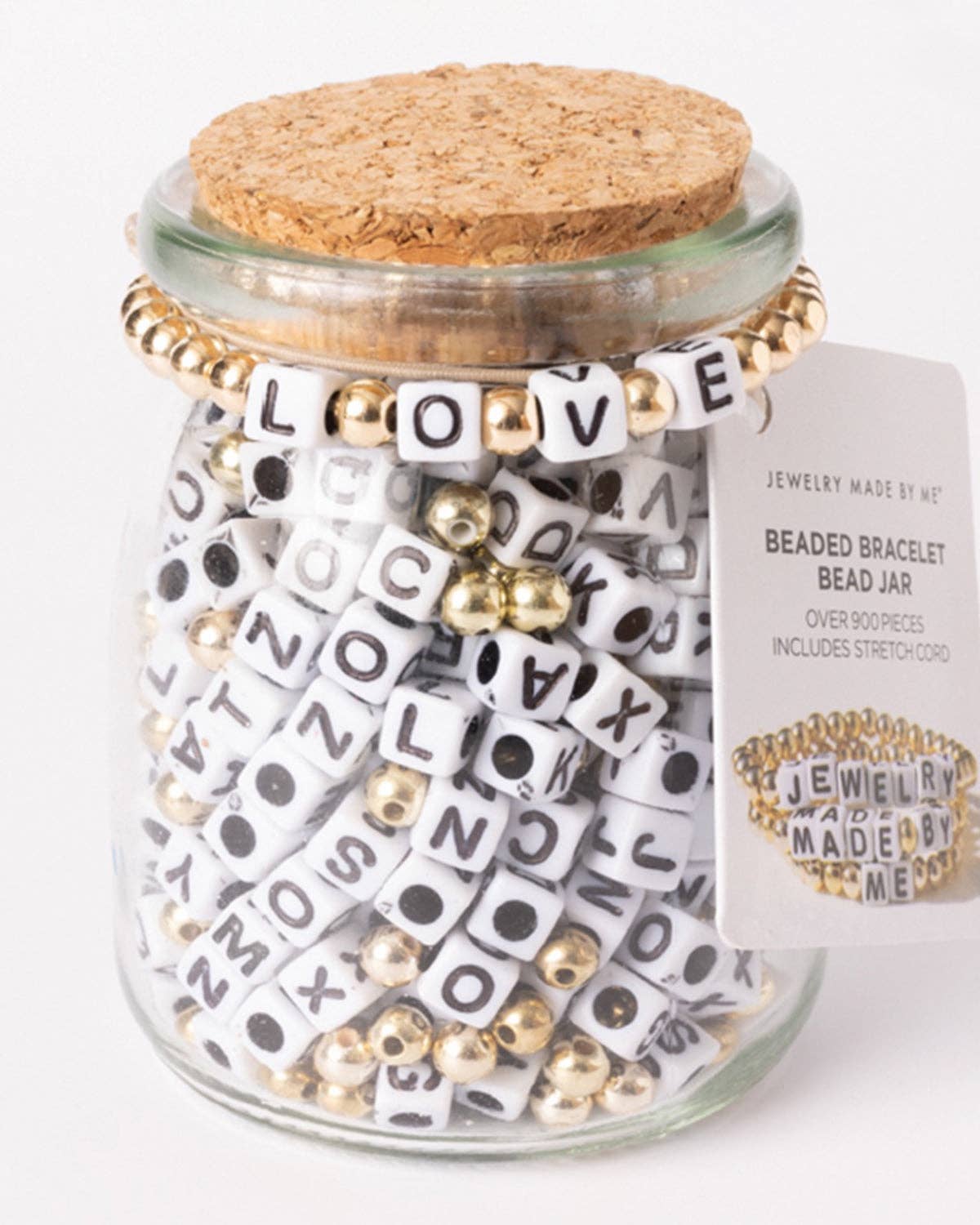 LOVE Gold Bead Jar