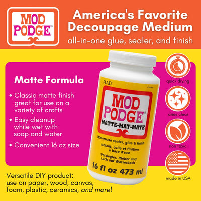 Mod Podge Matte Glue, Sealer, and Finish 16oz