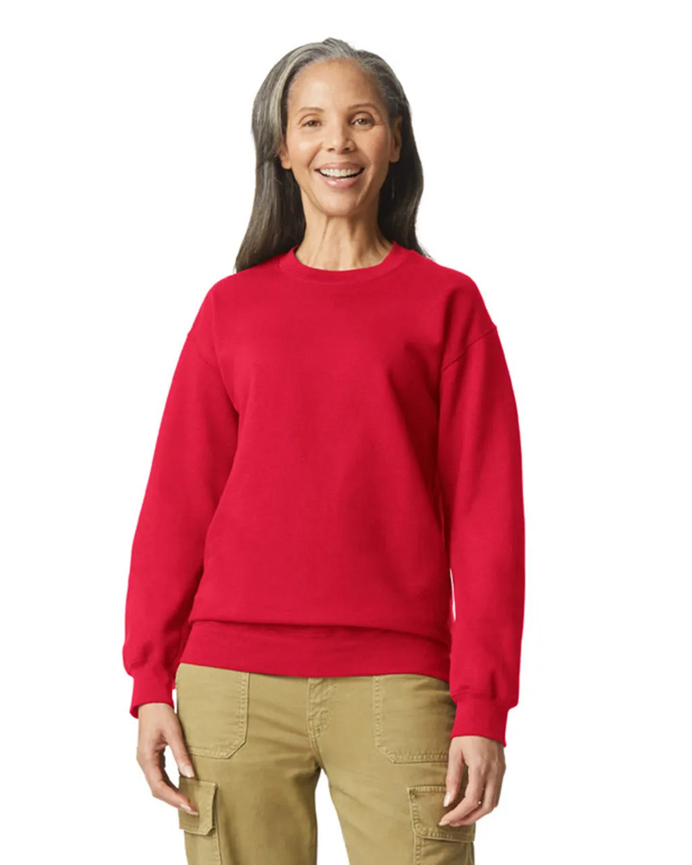 Red - Gildan - Softstyle® Crewneck Sweatshirt - SF000
