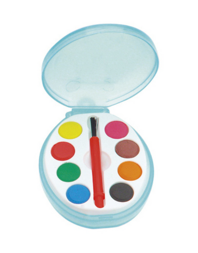 Mini Watercolor Paint Set, 8 Colors With Brush, Party Favors