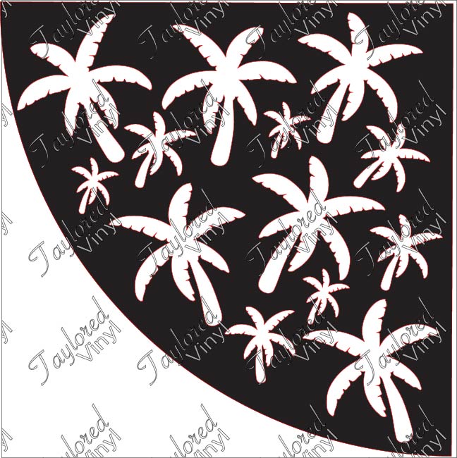 Palm Trees Acrylic Bleach Sleeve Stencil