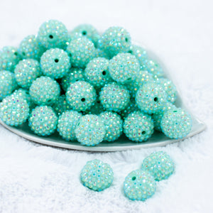 20mm Sparkle Rhinestone AB Bubblegum Beads