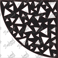 Triangles Acrylic Bleach Sleeve Stencil