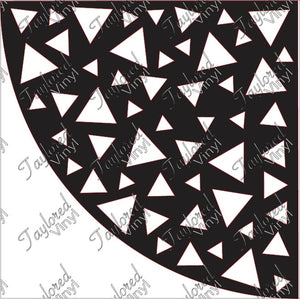 Triangles Acrylic Bleach Sleeve Stencil