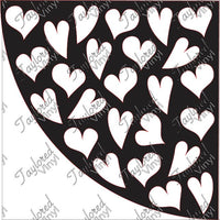 Heart 3 Acrylic Bleach Sleeve Stencil