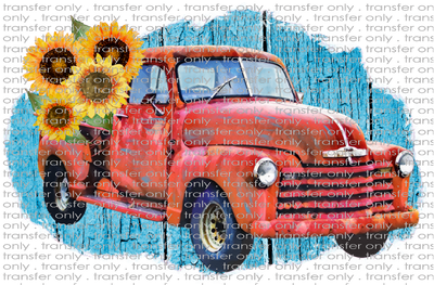 ADV 43 Vintage Truck with Sunflowers