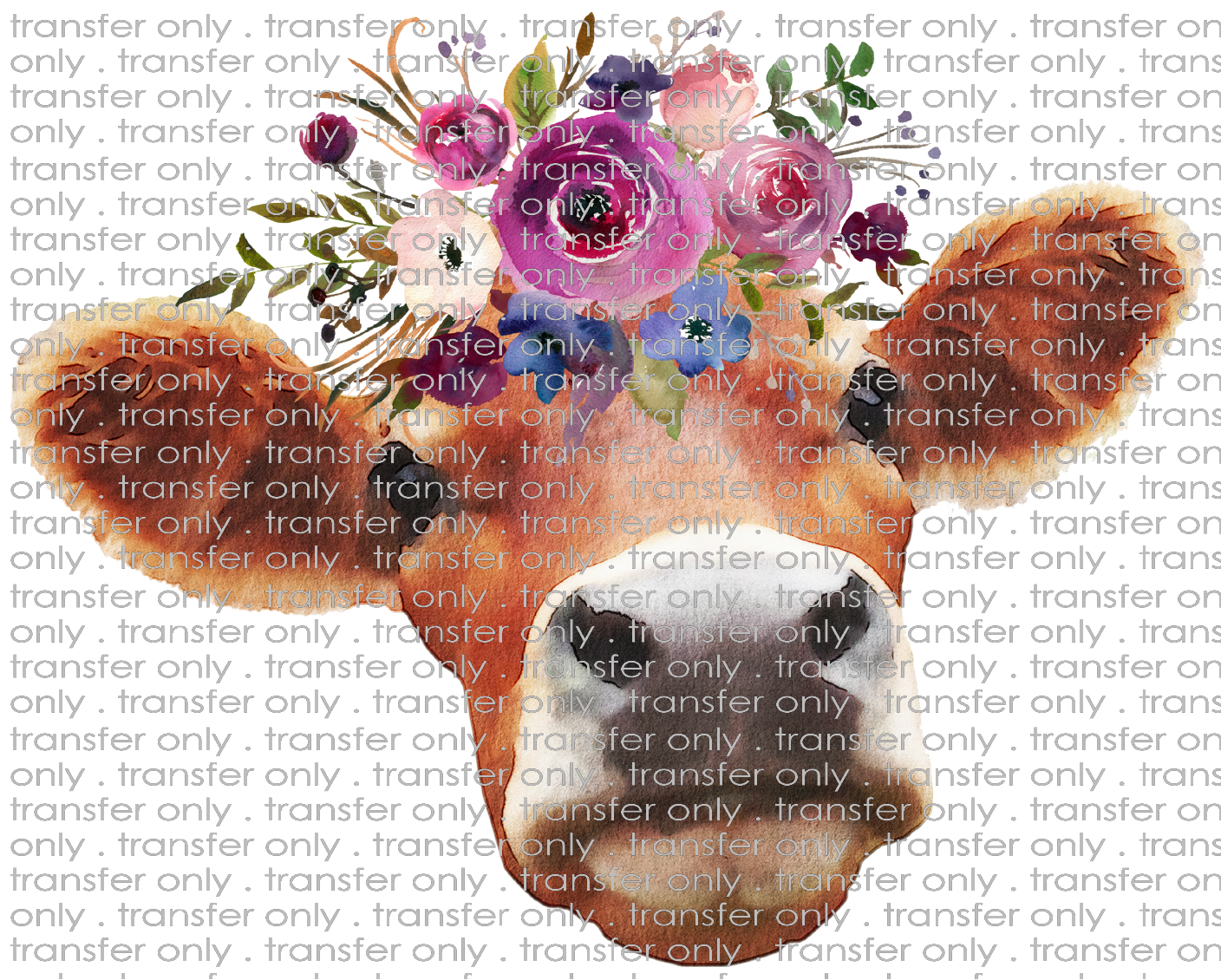 ANM 1 Brown Cow with Flowers