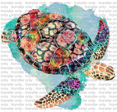 ANM 24 Watercolor Roses Turtle