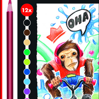 Funky Monkey Aqua Pencils