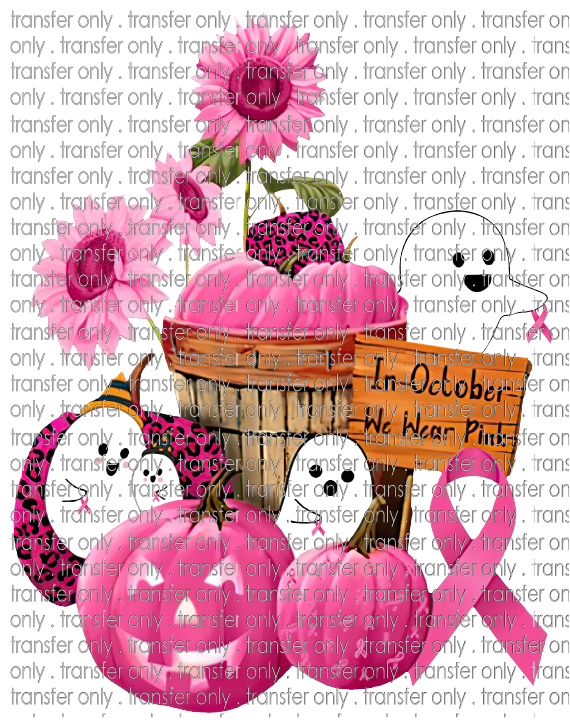 AWR 141 In October We Wear Pink Ghosts Pumpkins