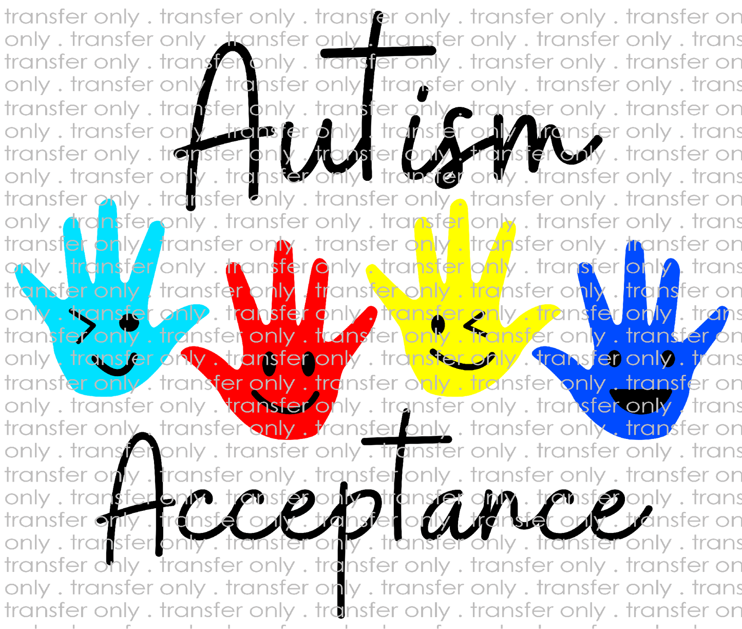AWR 153 Autism Awareness Colorful Hands