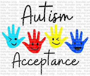AWR 153 Autism Awareness Colorful Hands