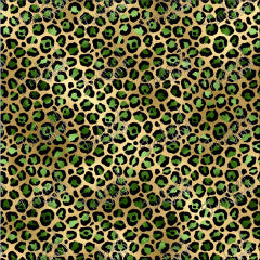 P-ANM-11 Leopard Green and Gold 2