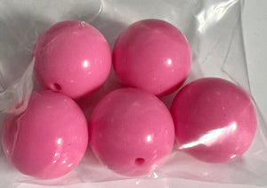 20mm Solid Bubblegum Beads