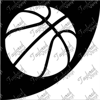Basketball Acrylic Bleach Sleeve Stencil