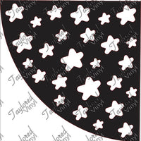 Bubble Stars Acrylic Bleach Sleeve Stencil