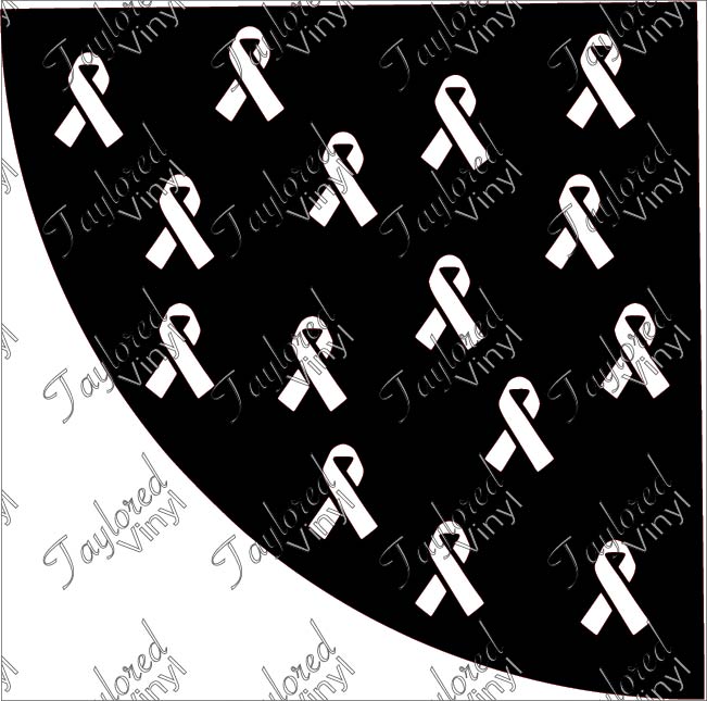 Cancer Ribbon Acrylic Bleach Sleeve Stencil