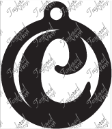 C Circle Monogram Acrylic Blank Keychain