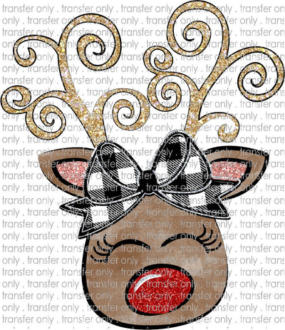 CHR 131 Reindeer Bow White Plaid